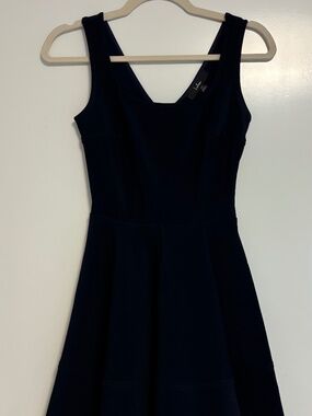 Lulu's Dark Navy Scoop-Neck Fit & Flare Mini Dress